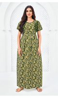Sandal with green cotton nighty