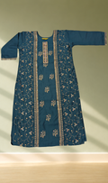 Teal Blue Heavy Embroidery Kurti