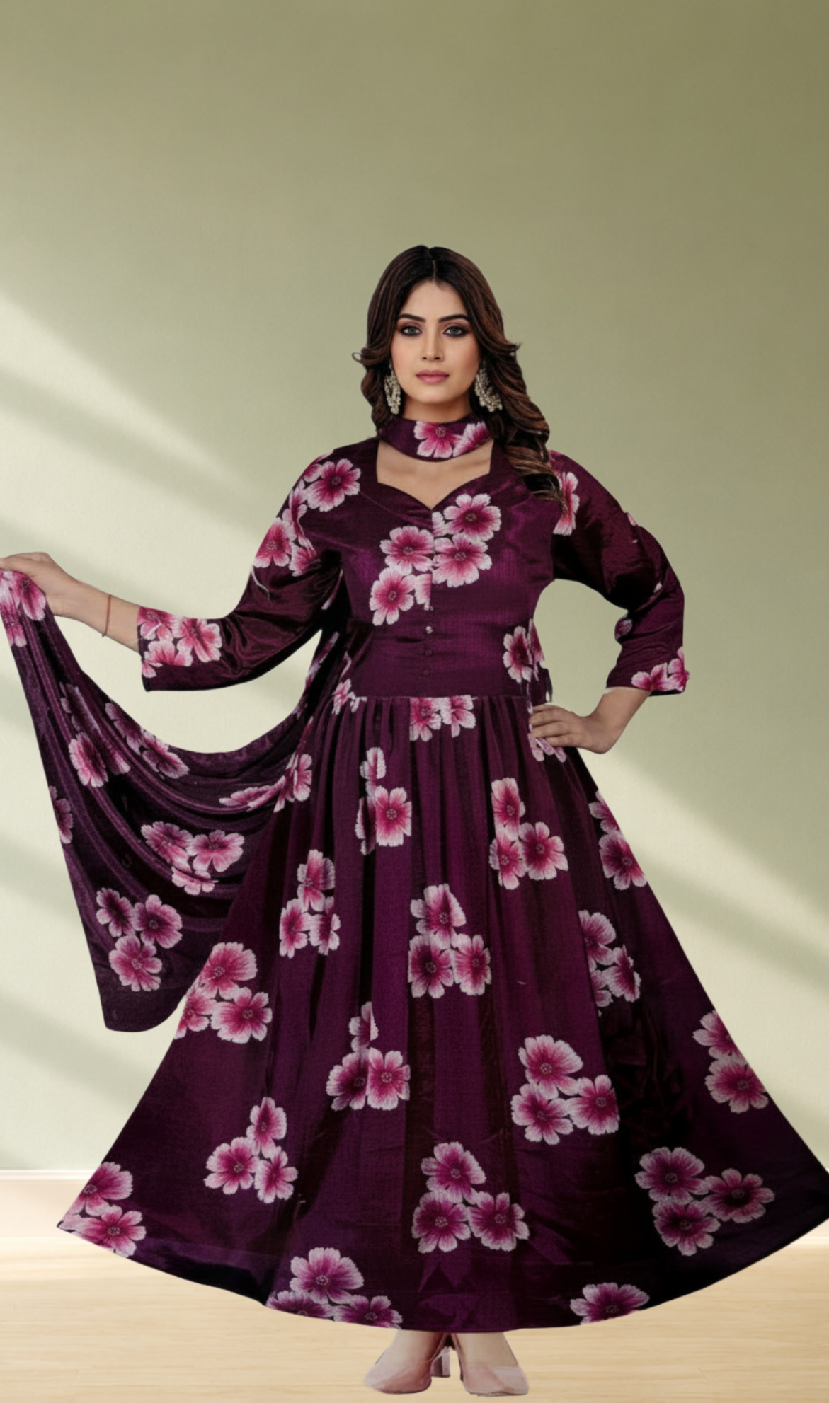 Anarkali Gown with Dupatta